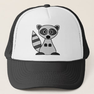 Gullig tecknadRaccoon Truckerkeps