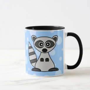 Gullig tecknadRaccoonmugg Mugg