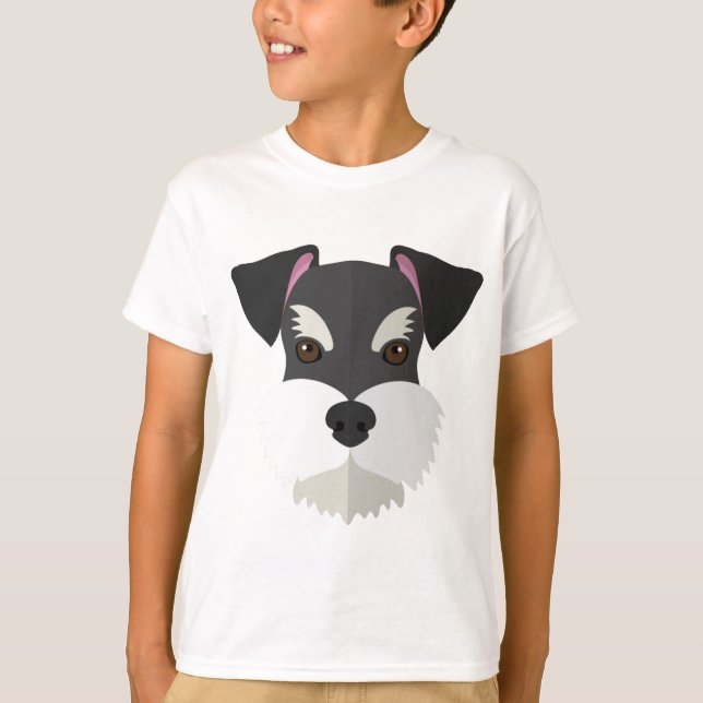 Gullig tecknadSchnauzer! Tee (Framsida)