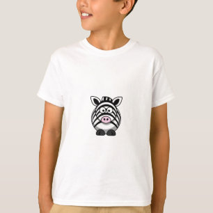 Gullig tecknadsebra Clipart T-shirt