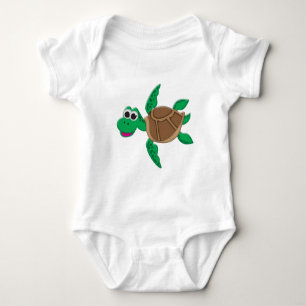Gullig tecknadsköldpadda t shirt