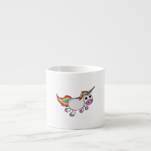 Gullig tecknadUnicorn Espressomugg