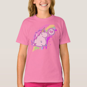 Gullig tecknadUnicornkärlek Tee Shirt