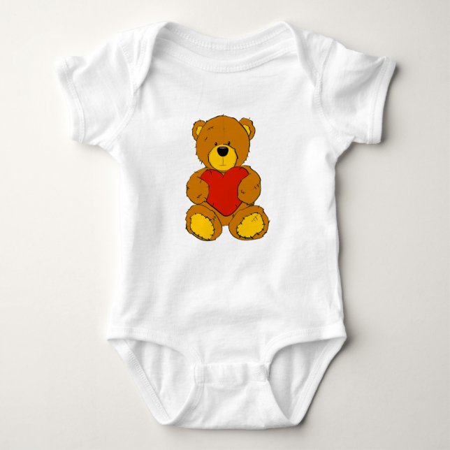Gullig Teddy T Shirt (Framsida)