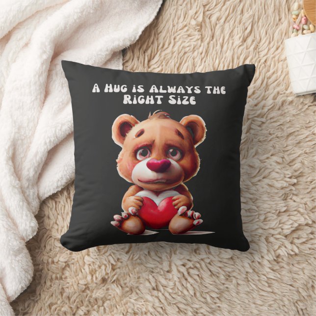 Gullig Teddybjörn Knuff    Kudde (Filt)