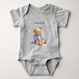 Gullig Teddybjörn Lila Jacka T Shirt