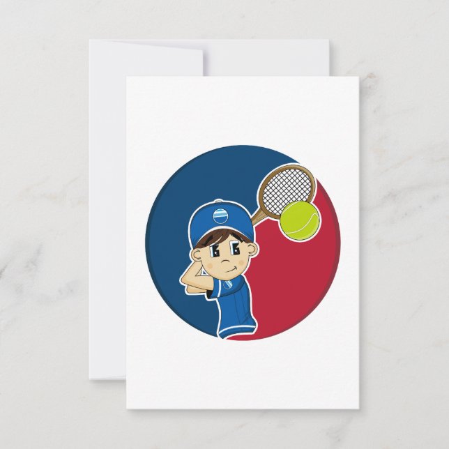 Gullig tennispojkeOSA kort (Framsida)