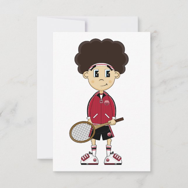 Gullig tennispojkeOSA kort (Framsida)