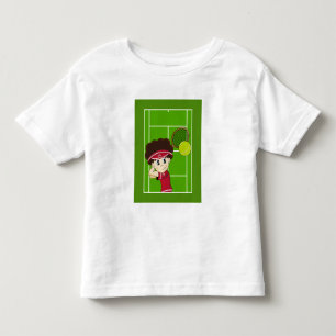Gullig tennispojkeutslagsplats t-shirt