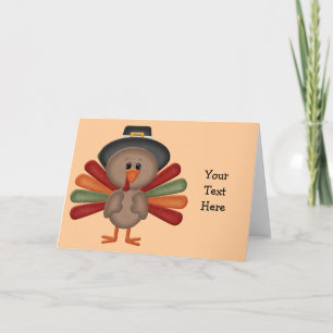 Gullig thanksgiving Turkiet Helgkort