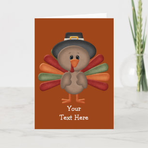 Gullig thanksgiving Turkiet Helgkort