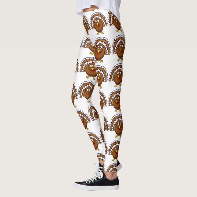 Gullig thanksgiving Turkiet Leggings (Vänster)
