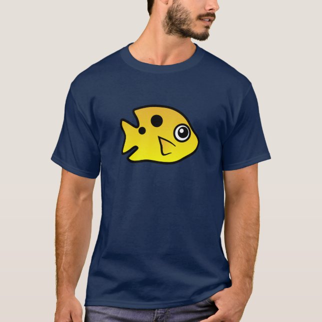 Gullig Threespot Damselfish Tee Shirt (Framsida)