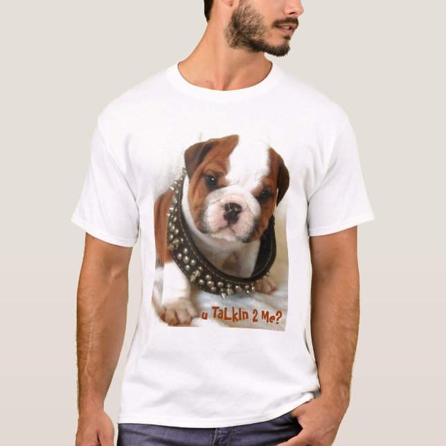 Gullig tjurhund-utalkin 2 mig? t-shirt (Framsida)