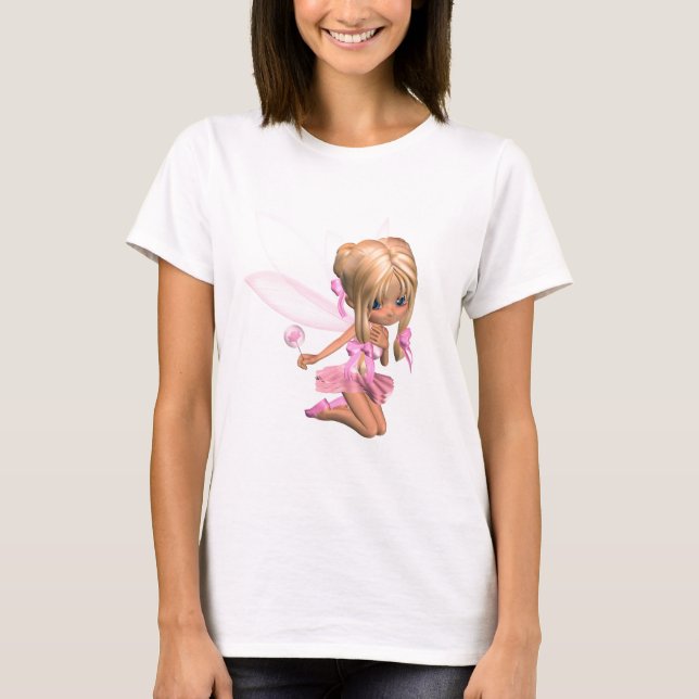Gullig Toon Ballerinafe i rosor - knäfalla Tee Shirt (Framsida)