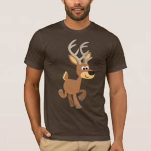 Gullig trava tecknadhjortT-tröja T-shirt