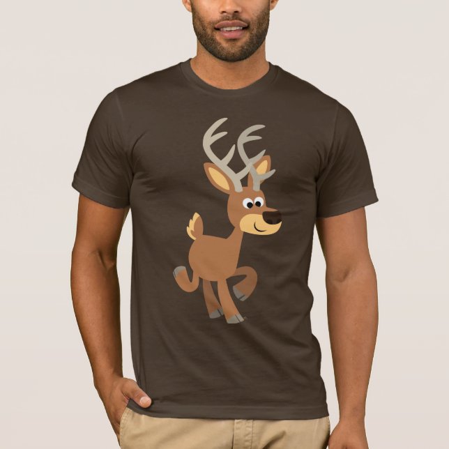 Gullig trava tecknadhjortT-tröja T-shirt (Framsida)