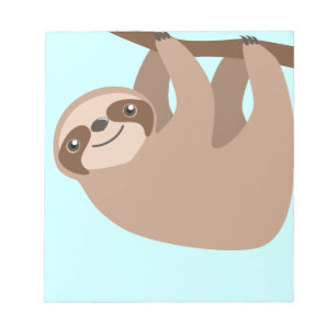 Gullig Tre-Toed Sloth Anteckningsblock