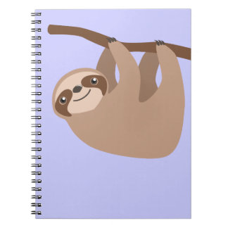 Gullig Tre-Toed Sloth Anteckningsbok
