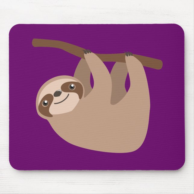Gullig Tre-Toed Sloth Musmatta (Framsidan)