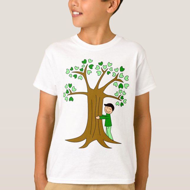 Gullig tree hugger design t-shirt (Framsida)