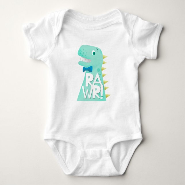 Gullig Trex Dinosaur RAWR T Shirt (Framsida)