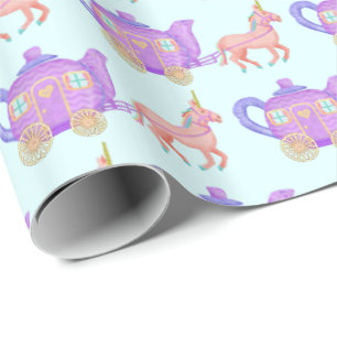 Gullig triumfvagn för baby shower för presentpapper