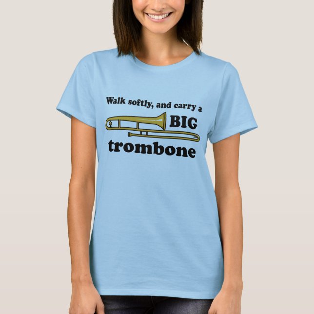 Gullig Tromboneslogant-skjorta Tee Shirt (Framsida)