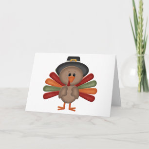 Gullig Turkiet thanksgiving (anpassadet) Helgkort