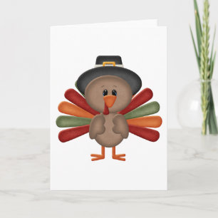 Gullig Turkiet thanksgiving (anpassadet) Helgkort