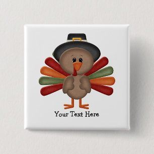 Gullig Turkiet thanksgiving (anpassadet) Knapp