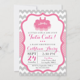 Gullig Tutu - baby showerinbjudan Inbjudningar