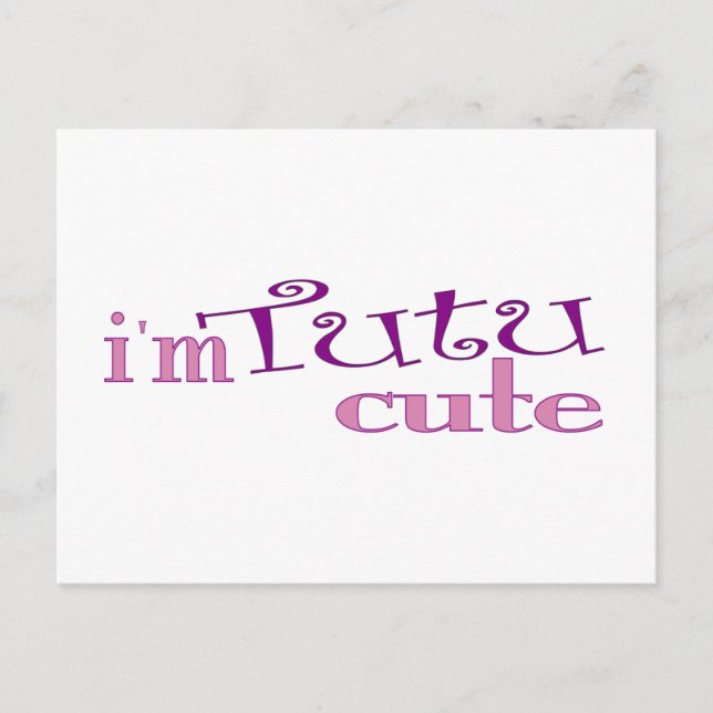 Gullig Tutu (balett) Vykort (Framsida)