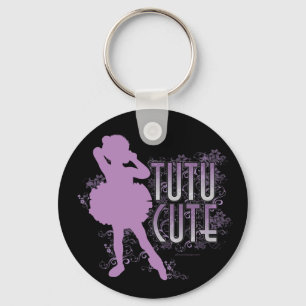 Gullig Tutu (violett) Nyckelring