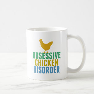 Gullig tvångsmässig feg oordning kaffemugg