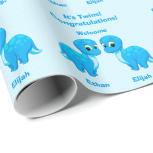 Gullig twillingar för baby med presentpapper