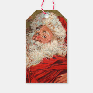 Gullig tysk jultomtenjuletiketter presentetikett
