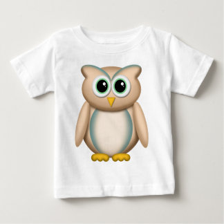 Gullig uggla med blått - begynna T-tröja T Shirt
