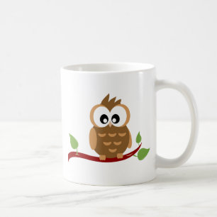 Gullig ugglamugg kaffemugg