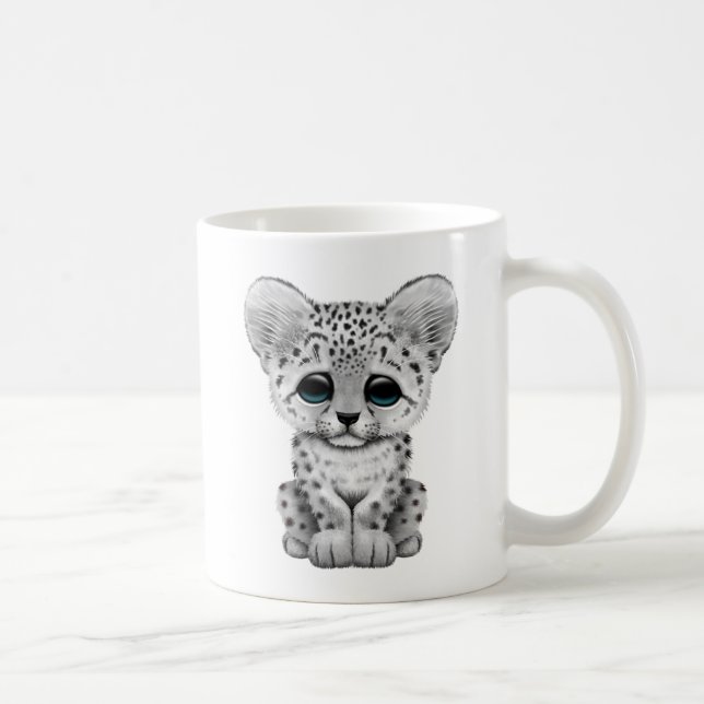 Gullig unge för babysnöLeopard Kaffemugg (Höger)