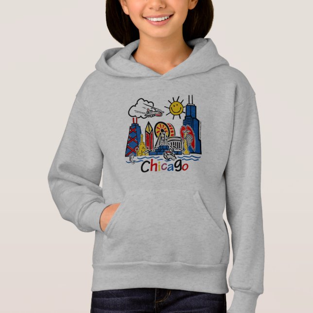 Gullig ungeChicago horisont T Shirt (Framsida)