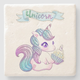 Gullig Unicorn Stenunderlägg
