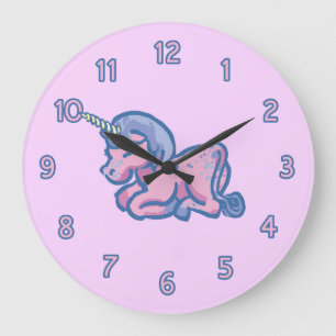 Gullig Unicorn Stor Klocka