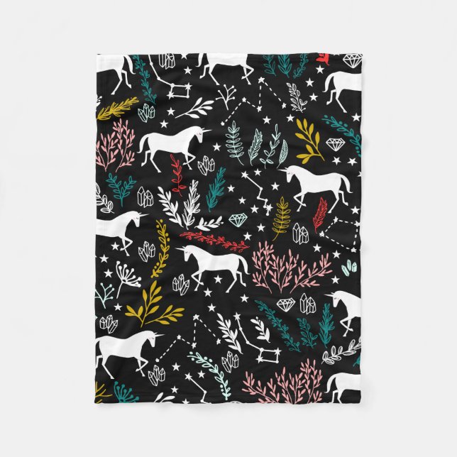 Gullig Unicornfilt Fleecefilt (Framsidan)