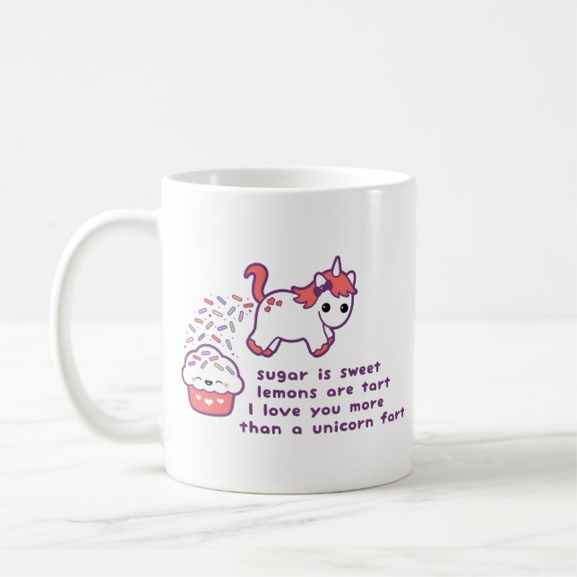 Gullig Unicornfis Kaffemugg (Vänster)