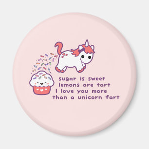 Gullig Unicornfis Magnet