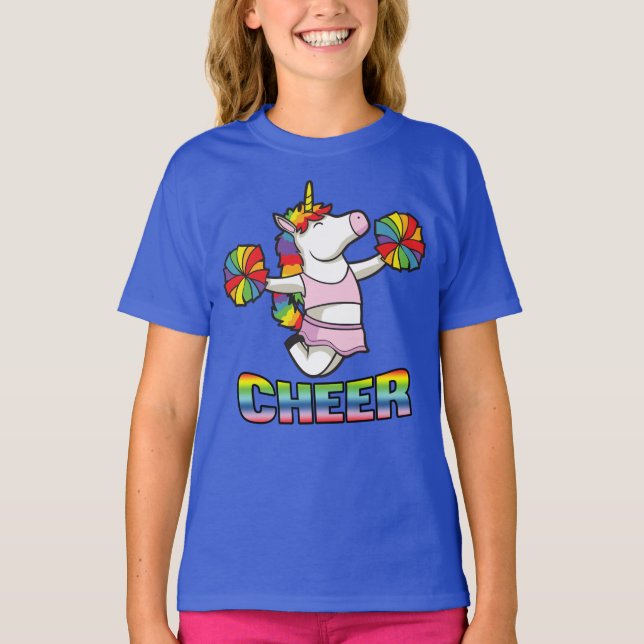 Gullig UnicornjubelTshirt T Shirt (Framsida)
