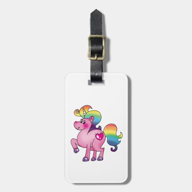 gullig unicornponny bagagebricka (Vertikal Framsida)
