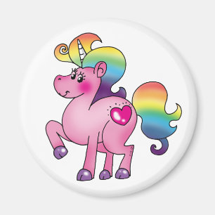 gullig unicornponny magnet