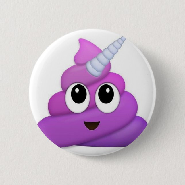 Gullig UnicornPoopemoji Knapp (Framsida)